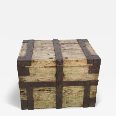 18th Century Oak French Silver Chest Strongbox