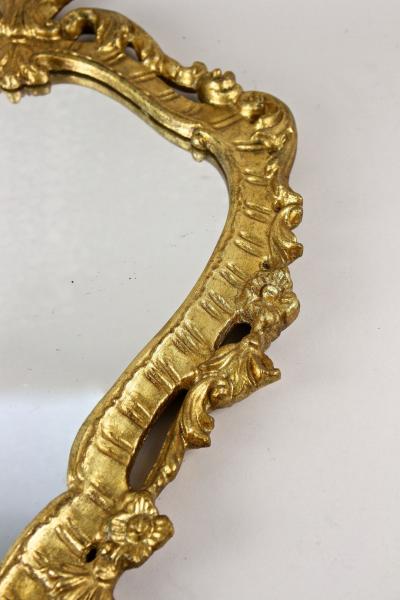 18th Century Oval Gilt Baroque Wall Mirror Handcarved Italy ca 1790