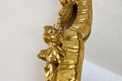 18th Century Oval Gilt Baroque Wall Mirror Handcarved Italy ca 1790