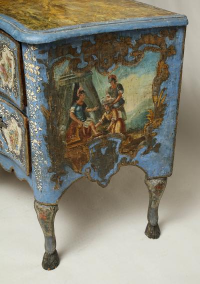 18th Century Painted Blue Italian Commode
