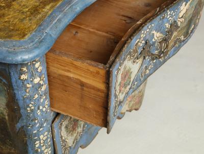 18th Century Painted Blue Italian Commode