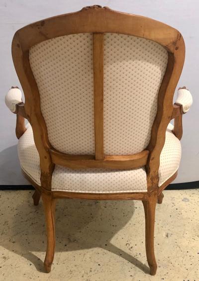 18th Century Pair of Beechwood Fauteuils or Armchairs with Provenance