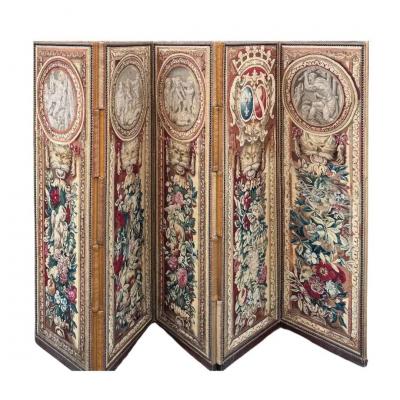 18th Century Paravant Brussels Tapestry