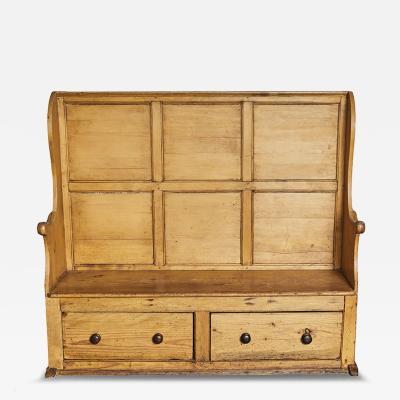 18th Century Pine Settle Bench