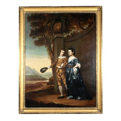 18th Century Portrait Of A Merchant And His Wife Portugal Circa 1790