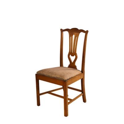 18th Century Provincial Walnut Side Chairs Set of 4