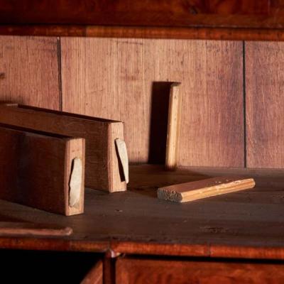 18th Century Queen Anne Burr Walnut mirrored Cabinet on Chest Circa 1705 1715