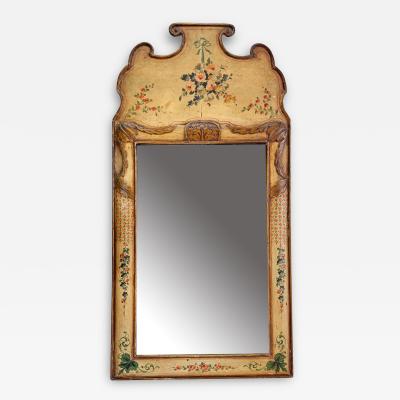 18th Century Queen Anne Style Floral Mirror