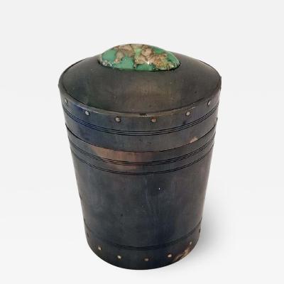 18th Century Scottish Horn and Polished Stone Tea Caddy