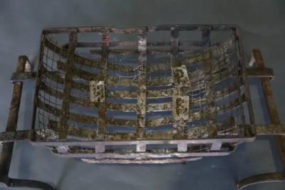 18th Century Set of Firedogs and Log Basket