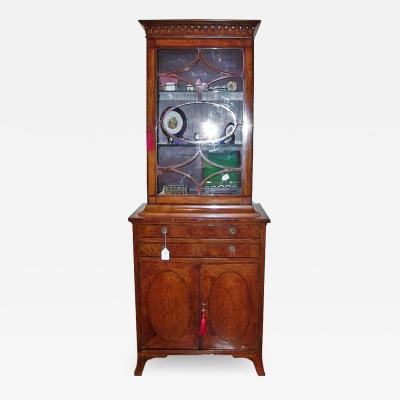 18th Century Sheraton Satinwood Display Cabinet Neat Proportions