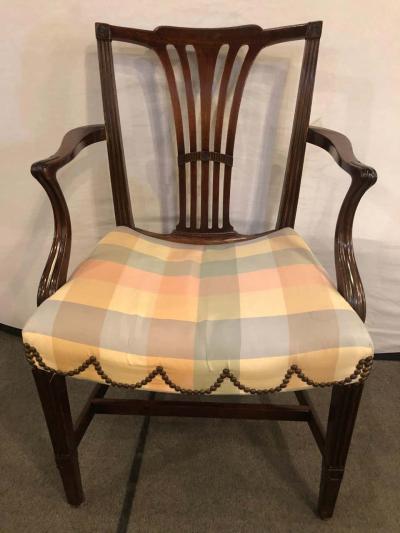 18th Century Sheridan Armchair with Slanted Seat