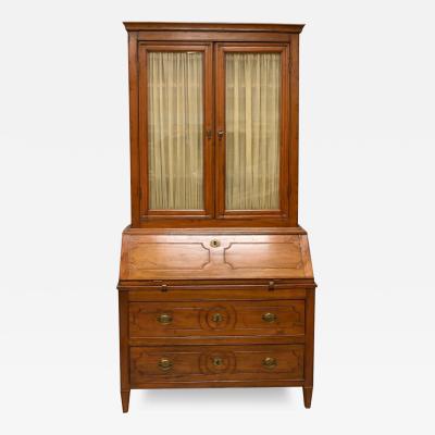 18th Century South German Neoclassical Style Fruitwood Bureau Bookcase