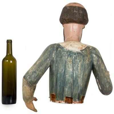18th Century Spanish Colonial Polychromed Carved Wood Santos Sculpture