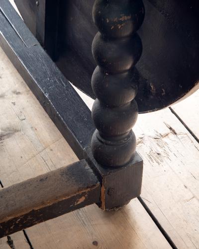 18th Century Swedish Baroque Drop Leaf Table
