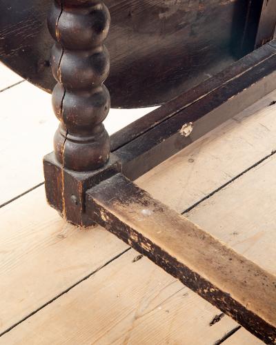 18th Century Swedish Baroque Drop Leaf Table