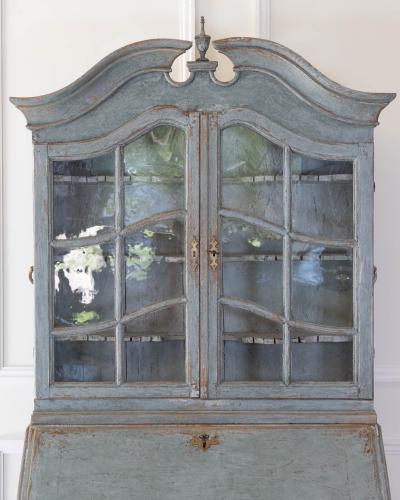 18th Century Swedish Cabinet with Original Glass