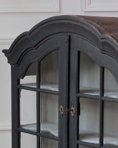 18th Century Swedish Gustavian Hanging Cupboard Glass Wood Painted