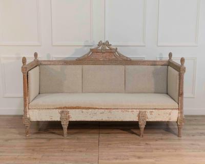 18th Century Swedish Gustavian Sofa with Original Scraped Paint Circa 1780