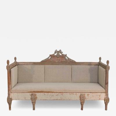 18th Century Swedish Gustavian Sofa with Original Scraped Paint Circa 1780