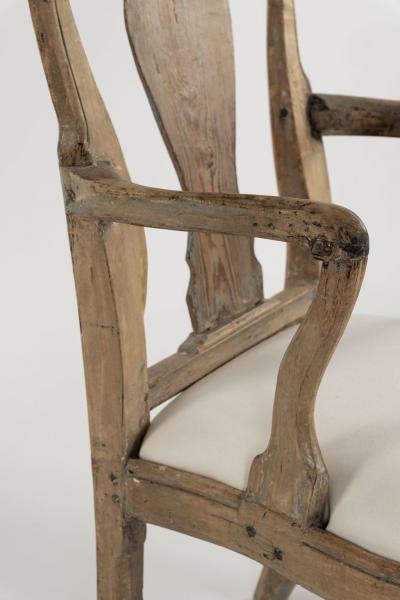 18th Century Swedish Painted Rococo Armchair