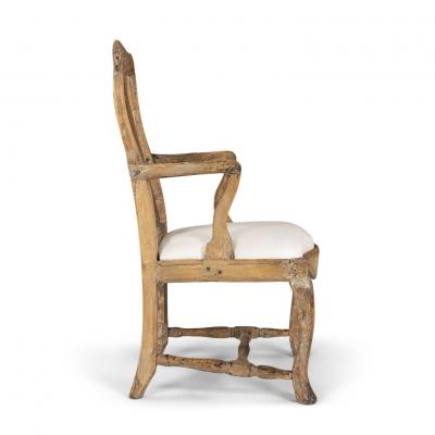 18th Century Swedish Painted Rococo Armchair