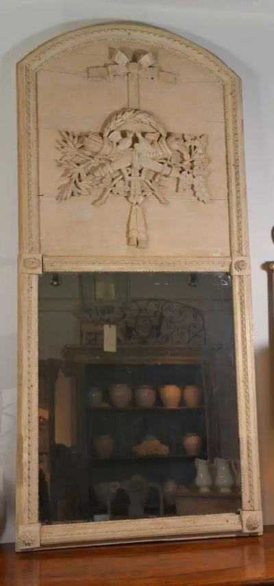 18th Century Trumeau with Carved Detail