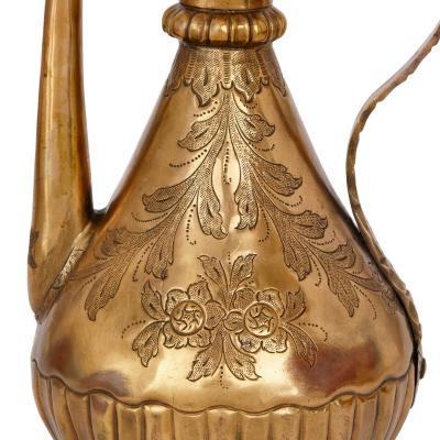 18th Century Turkish tombak ewer and basin