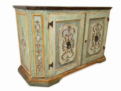 18th Century Tuscan Baroque Painted Credenza