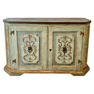 18th Century Tuscan Baroque Painted Credenza