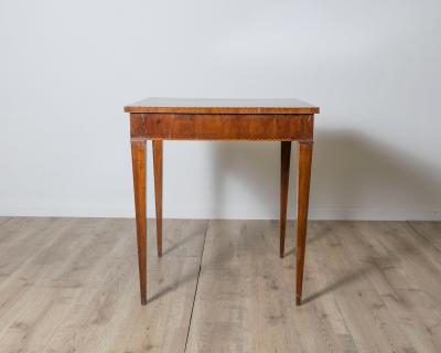 18th Century Tuscan Inlaid Game Table with Geometric Marquetry