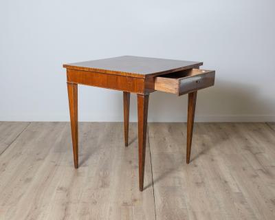 18th Century Tuscan Inlaid Game Table with Geometric Marquetry
