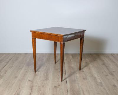 18th Century Tuscan Inlaid Game Table with Geometric Marquetry