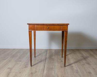 18th Century Tuscan Inlaid Game Table with Geometric Marquetry