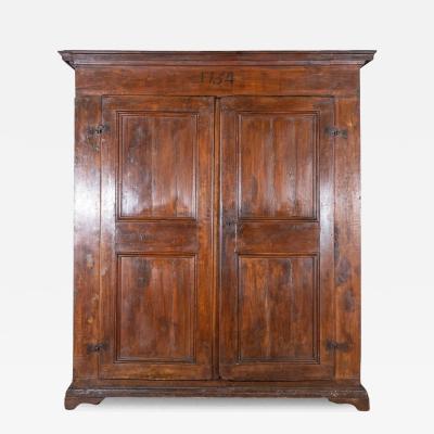 18th Century Tuscan Poplar Wardrobe Dated 1751