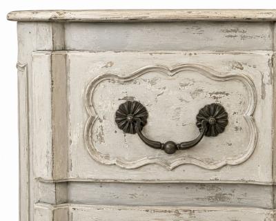 18th Century Vallee du Rhone Louis XV Painted Arbalette Commode