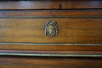18th Century Walnut Louis XVI Commode Secretary with Marble Top