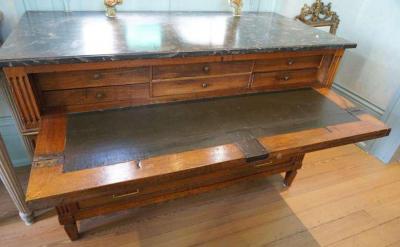 18th Century Walnut Louis XVI Commode Secretary with Marble Top