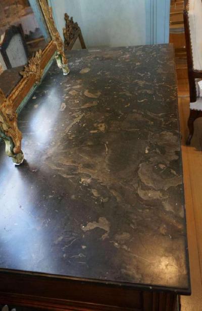 18th Century Walnut Louis XVI Commode Secretary with Marble Top