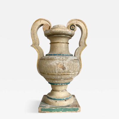 18th Century Wood and Gesso Altar Vase