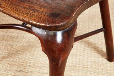 18th Century Yew Wood Cabriole Leg Windsor Chair