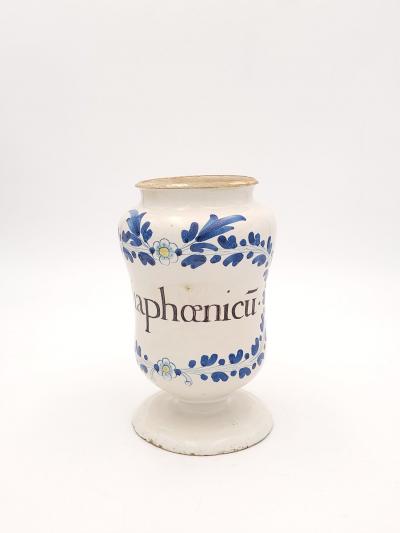 18th Century or Earlier Apothecary Jar in Fa ence