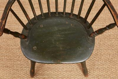 18th c American Sack Back Windsor Armchair