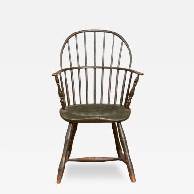 18th c American Sack Back Windsor Armchair