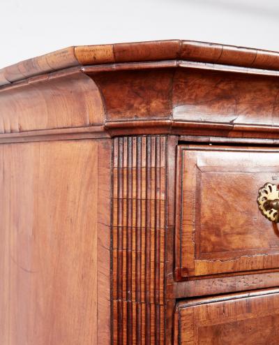 18th c Burled Walnut Chest on Chest