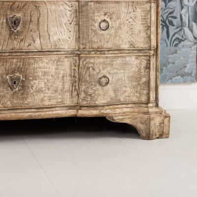 18th c Danish Baroque Arbal te Shaped Commode in Original Patina