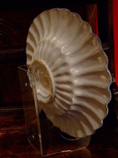 18th c Dutch Delft Lobed Sweetmeat Dish