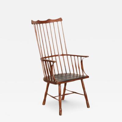 18th c English Comb Back Windsor Armchair