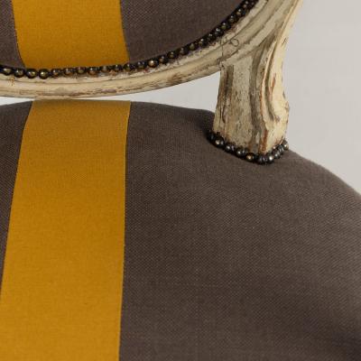 18th c French Louis XVI Period Fauteuil Armchair in Original Paint