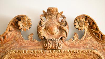18th c George II Gilt wood mirror